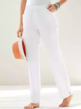 Брюки Classic Basics с эластичной талией, белый