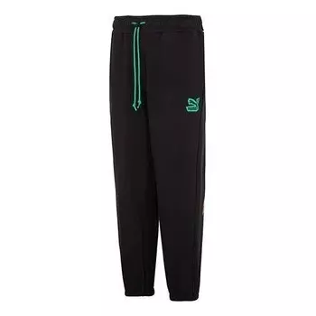Брюки classics street sport sweatpants 'black' Puma, черный