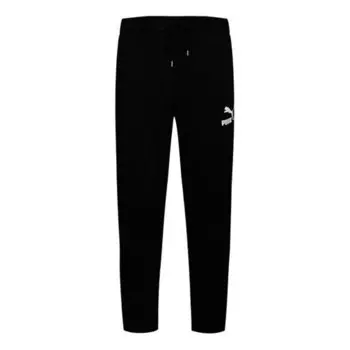 Брюки classics sweatpants 'black white' Puma, черный