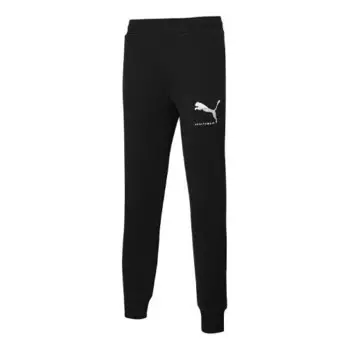 Брюки classics track pants 'black white' Puma, черный