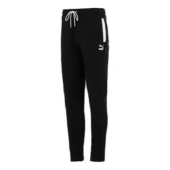 Брюки classics track pants 'black white' Puma, черный
