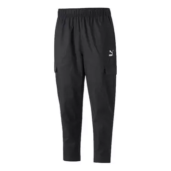 Брюки classics woven pants 'black' Puma, черный