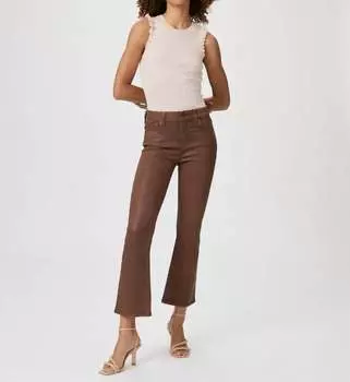 Брюки Claudine цвета коньяка с роскошным покрытием Paige, цвет cognac luxe coated