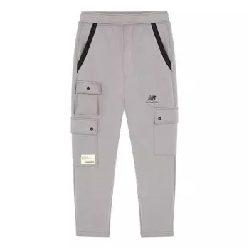 Брюки cny logo хлопковые брюки-карго New Balance, серый