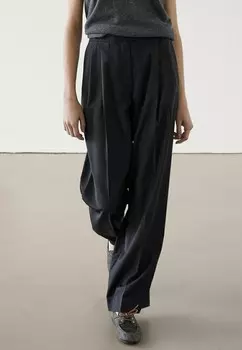 Брюки COLD WITH DARTS Massimo Dutti, темно-синий