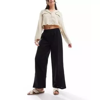 Брюки Collusion Linen Sraight, черный