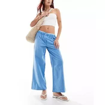 Брюки Collusion Linen Straight, голубой