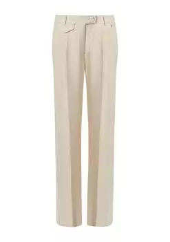 Брюки COMMA Wide leg Pleat-Front Pants, бежевый