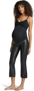 Брюки Commando Faux Leather Mat Crop Flare, черный