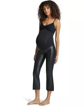 Брюки Commando Faux Leather Mat Crop Flare, черный