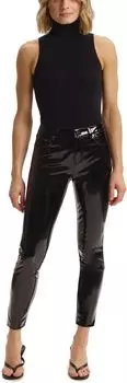 Брюки Commando Faux Patent Leather Five-Pocket Pants SLG72, черный