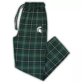 Брюки Concepts Sport Michigan State Spartans, зеленый