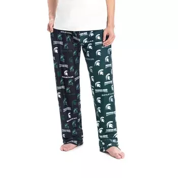 Брюки Concepts Sport Michigan State Spartans, зеленый