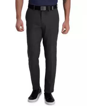 Брюки Cool Right Performance Flex Slim Fit с плоской передней частью Haggar, серый