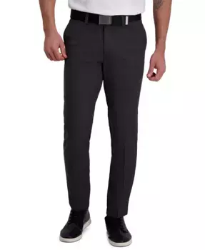 Брюки Cool Right Performance Flex Slim Fit с плоской передней частью Haggar, серый