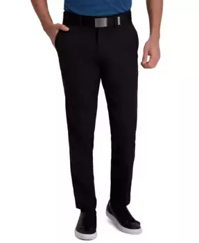Брюки Cool Right Performance Flex Slim Fit с плоской передней частью Haggar, черный