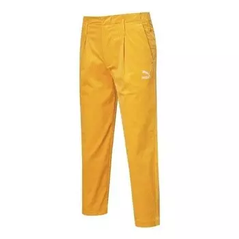 Брюки corduroy woven pants 'yellow' Puma, желтый