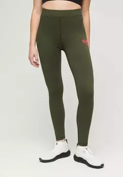 Брюки CORE HIGH WAISTED Superdry, зеленый