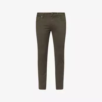 Брюки Corneliani Mid-Rise с зауженными штанинами из стрейч-хлопка, коричневый