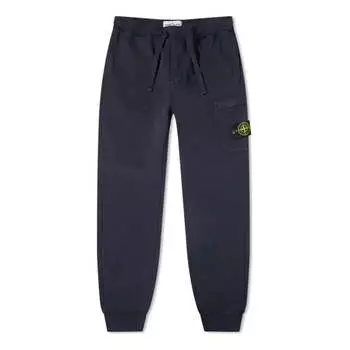 Брюки cotton fleece joggers 'navy' Stone Island, синий