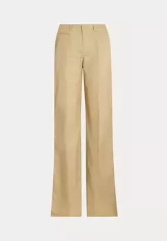 Брюки COTTON TWILL HIGH RISE PANT Lauren Ralph Lauren, цвет Tan