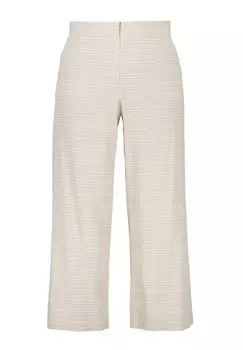Брюки CRINKLE STRIPE LEG SOPHIE STRETCH CROP Ulla Popken, песочный