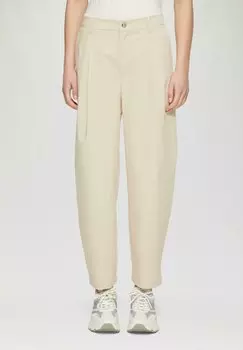 Брюки CROPPED-AUS MIT BARREL LEG UND ELASTIKBUND s.Oliver, бежевый