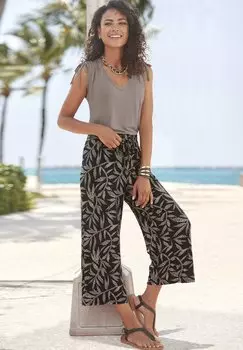 Брюки CULOTTE LASCANA, черный