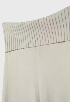 Брюки CULOTTES FOLD-OVER WAIST Stradivarius, цвет Stone