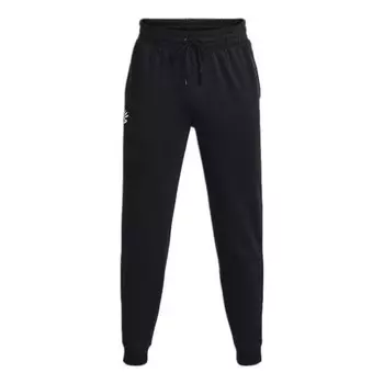 Брюки curry fleece sweatpants 'black' Under Armour, черный