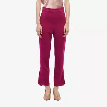 Брюки Cushnie, High-Waisted Cropped Fitted Pants w/ Pleats