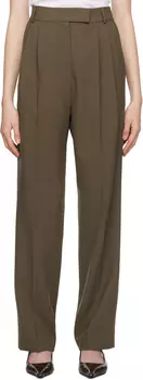 Брюки цвета хаки Bea The Frankie Shop