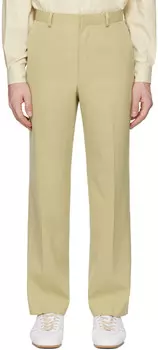 Брюки цвета хаки из легкой шерсти Max Gabardine AURALEE