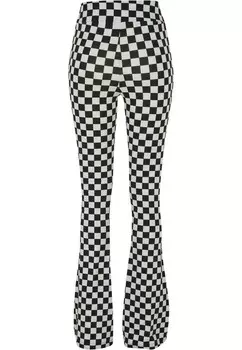 Брюки DAMEN CHECKED, Leggings Urban Classics, черный