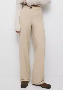 Брюки Darted PULL&BEAR, бежевый