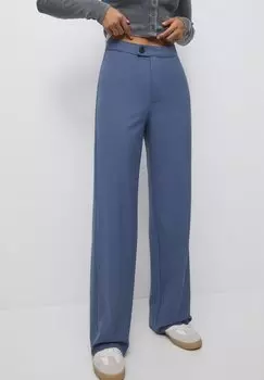 Брюки Darted PULL&BEAR, синий