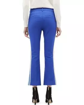 Брюки Derek Lam 10 Crosby Corinna Tuxedo Stripe Cropped Flare Trousers, цвет Ultraviolet