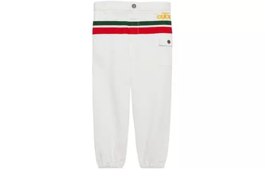 Брюки детские Gucci, белый / красный / зеленый
