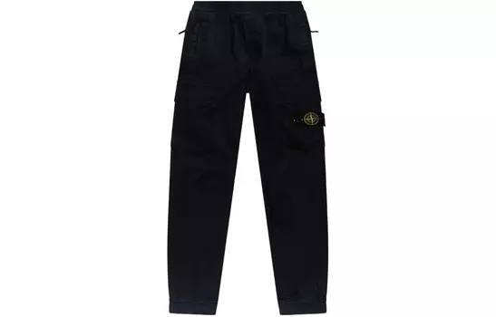 Брюки детские Stone Island с логотипом, темно-синий