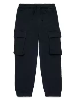 Брюки Diesel Kids с вышитым логотипом, черный