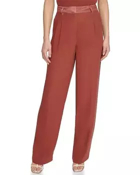 Брюки DKNY Matte & Shine Wide Leg Trousers, цвет Bricklane