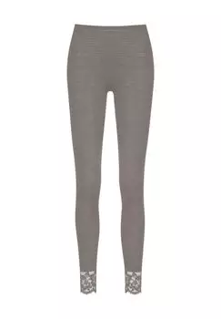 Брюки, длинные, удобный пояс, кружево, женские mey, цвет Deep Taupe