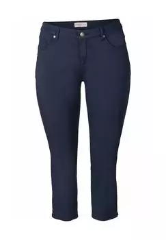 Брюки длиной 7/8 из хлопкового твила стрейч sheego, цвет Marine
