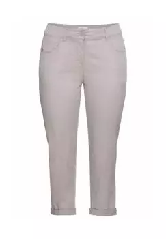 Брюки длиной 7/8 из качественного хлопка стрейч sheego, цвет Silbergrau