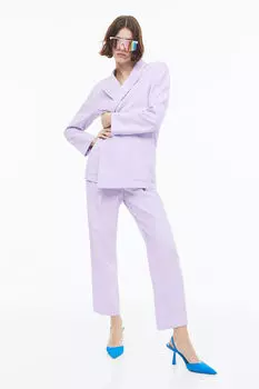 Брюки длиной до щиколотки H&M, фиолетовый