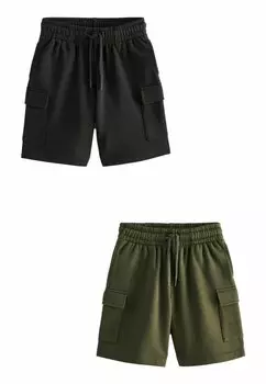 Брюки для бега 2 PACK REGULAR FIT Next, цвет black green