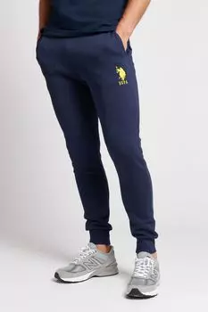 Брюки для бега темно-синего цвета DHM Player 3 BB Yellow U.S. Polo Assn, синий