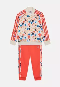 Брюки для бега TRACKSUIT KIDS SET adidas Originals, цвет white/multicolor