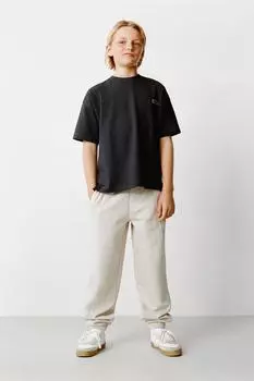 Брюки для бега трусцой с этикеткой ZARA, песочный