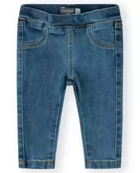 Брюки для девочки цвета индиго на резинке Canada House